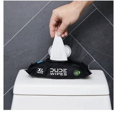 DUDE WIPES XL Flushable Wipes Unscented Fragrance Free 60 Count