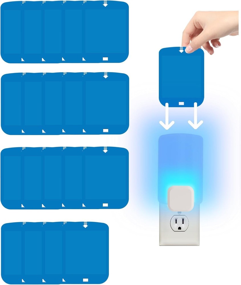 20 Pcs Refill Cartridges for Stem Flying Insect Light Trap, Replacement Blue