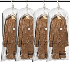 Hanging Vacuum Sealer Storage Space Saver Bags for Clothes, Suits, Coats or