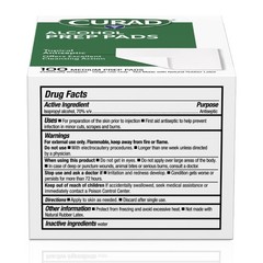Curad, Alcohol Prep Pads, Medium 100 Count (Pack of 4), Original Version