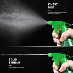 Bealee Spray Bottles 3-Pack, 16 Oz, Mist & 16 Ounces, Red, Blue, Green