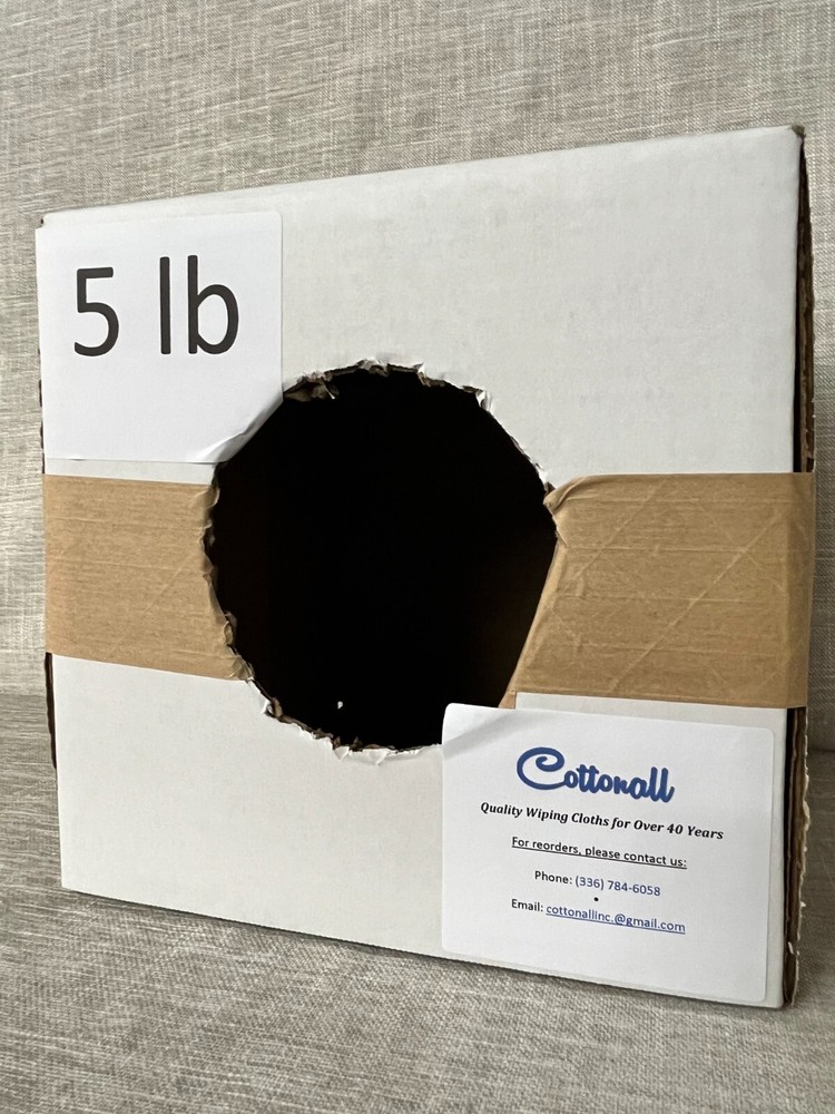 Cottonall Flannel/Huck Wiping Cloths 5lb Box Rags