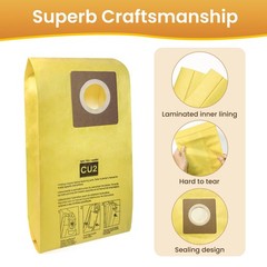20 Pack AH10243 Vacuum bags Compatible with Hoover Commercial Hushtone Yellow