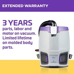 ProTeam GoFit 3 Commercial Backpack Vacuum with Xover Multi-Surface Telescopi…