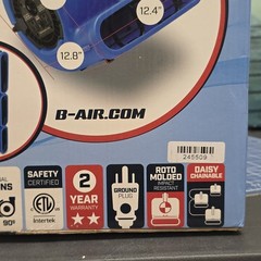 B-Air VP-25 1/4 HP Air Mover for Water Damage Restoration New Sealed Stackable !