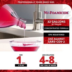 Glissen Nu-Foamicide Cleaner Concentrate, Industrial & Commercial Use, 1 Gal