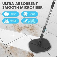 Simpli-Magic 360 Square Spin Mop And Bucket Compartment Separate 3