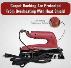 Zimpty ZY477 10in. 800-Watt Carpet Seaming Iron and Seaming Roller Spiked Sta…