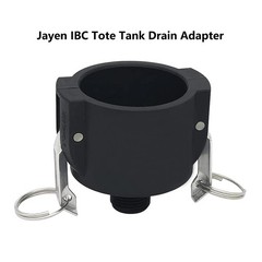 275 330 Gallon IBC Tote Tank Drain Adapter Fittings 2″ Cam Lock 2 Inch, Black