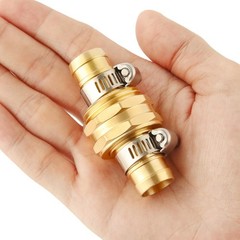 2 Set Brass Garden Hose Repair Connector Kit with 2 Set, Fit for 5/8″ hose