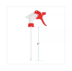 Boardwalk 9227 8″ Trigger Sprayer for 16 – 24 oz. Bottles – RD/WHT (24/CT) New