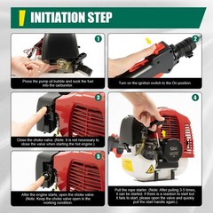 52cc Handheld Gas Power Broom Walk Behind Sweeper 2.3hp High Performance Cleaner