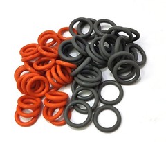 1/4″ & 3/8″ Pressure Washer QD Colored O-Rings (1/4”&3/8”(25+25) Red, Grey