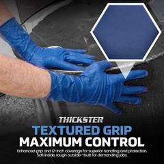 SAS Safety 6604-20 Thickster Powder Free Exam Grade Disposable Latex 14 Mil G…