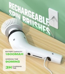 Electric Spin Scrubber For Cleaning Cordless Ipx5 Waterproof Shower Scrubber Bru