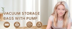 Travel Vacuum Bags for Clothing with Rechargeable Electric Pump – Portable Space