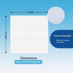 Microfiber Cleaning Cloth-8PK High Absorbent Lint-Free Scratch-Free Multi-Pur…