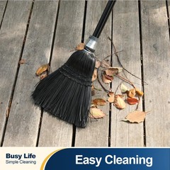 Yocada Broom Commercial Indoor Outdoor 55.5 inch Tall for Black