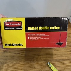 New In Box Rubbermaid Commercial 421388BLA 44 in. Dual Action Sweeper, Black