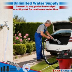 Universal with Any Brand Vac Extractor Hose Kit Attachment with 2-1/2″ & 1-7/…