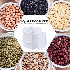 Cand 5 Gal Heavy Duty Plastic Bucket Containers W/ Sealed Lid Food Grade 4-Packs