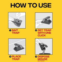 Victor M070B Easy and Safe-Set Power Kill Mouse Trap Quick Clean Gray