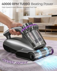 Mayking Upgrade Mattress Vacuum Cleaner – 16kPa Strong Suction &