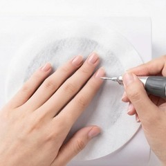 200 Pcs White Nail Dust Collector Filter Paper 7.87 x 7.87 Inch