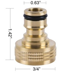 Garden Hose Quick Connector Water Qucik Connect 6 Sets, Brass