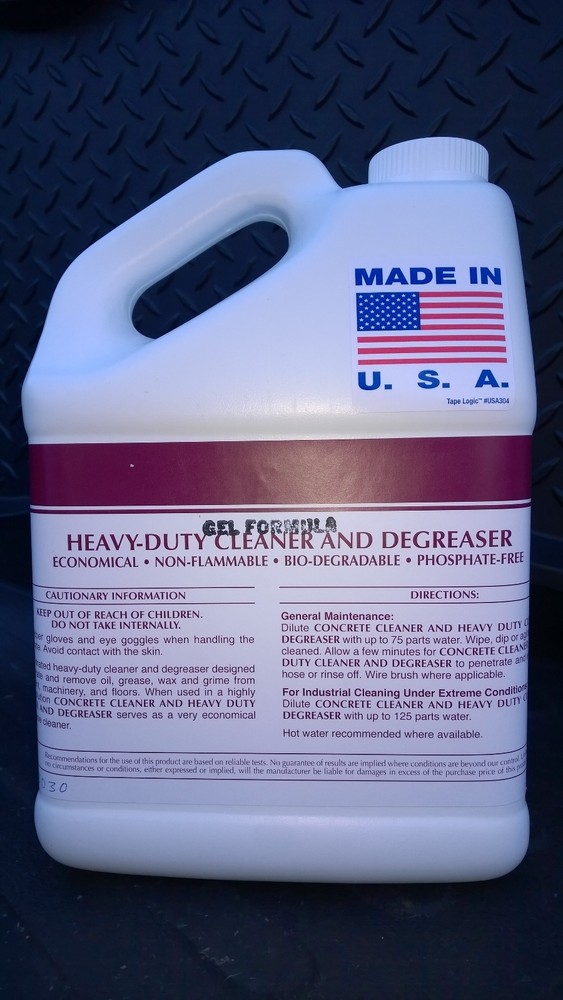 HEAVY DUTY GEL FORMULA ENGINE CLEANER DEGREASER PATRIOT CHEMICAL SALES 1 GALLON