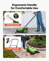 VEVOR Walk-Behind Floor Sweeper Manual Hand Push Sweeper 25.6″ Sweeping Width