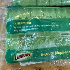 Lot of 2 Libman Gator Mop Refill Heads 3021 – 9″ Length – NEW