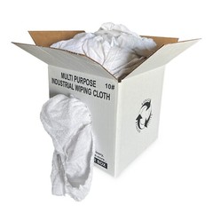White Terry Towel 100% Cotton Cleaning Rags-10 lbs. Box – Multipurpose Cleaning