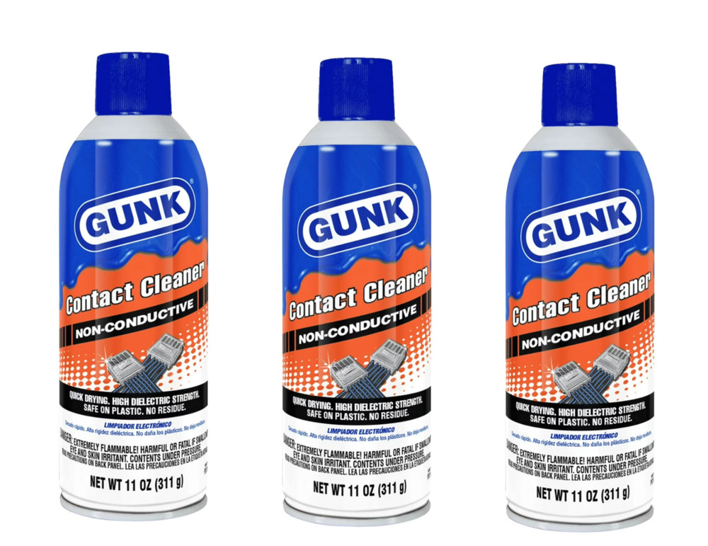 Gunk Contact Cleaner 11 oz Liquid ( 3 packs ) Free Shipping