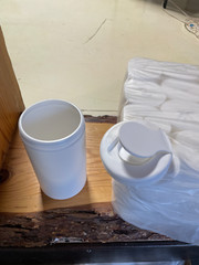 Plastic Canister Jar for Dispensing Wet Wipes, Lid and Dry Wipes Included