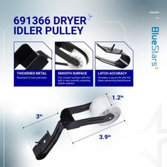 BlueStars 4392065 Dryer 92.25 inches x 0.25 inches, Black, White, Silver