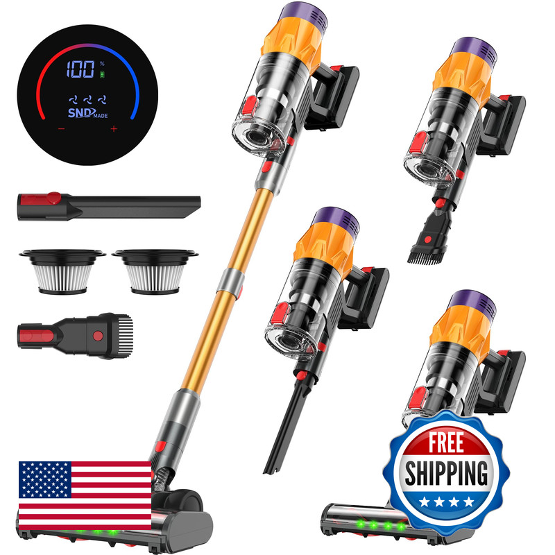 Vcc Cordless Vacuum Cleaner W/Led Display 550W Self-Standing Cordless Stick