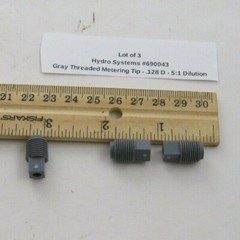 (Qty 3) Hydro Systems 690043 Gray Threaded Metering Tip – .128 D – 5:1 Dilution