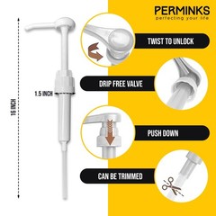 5 Gallon Pump Dispenser – for 5 Bucket, Jug, 2-Pack, White
