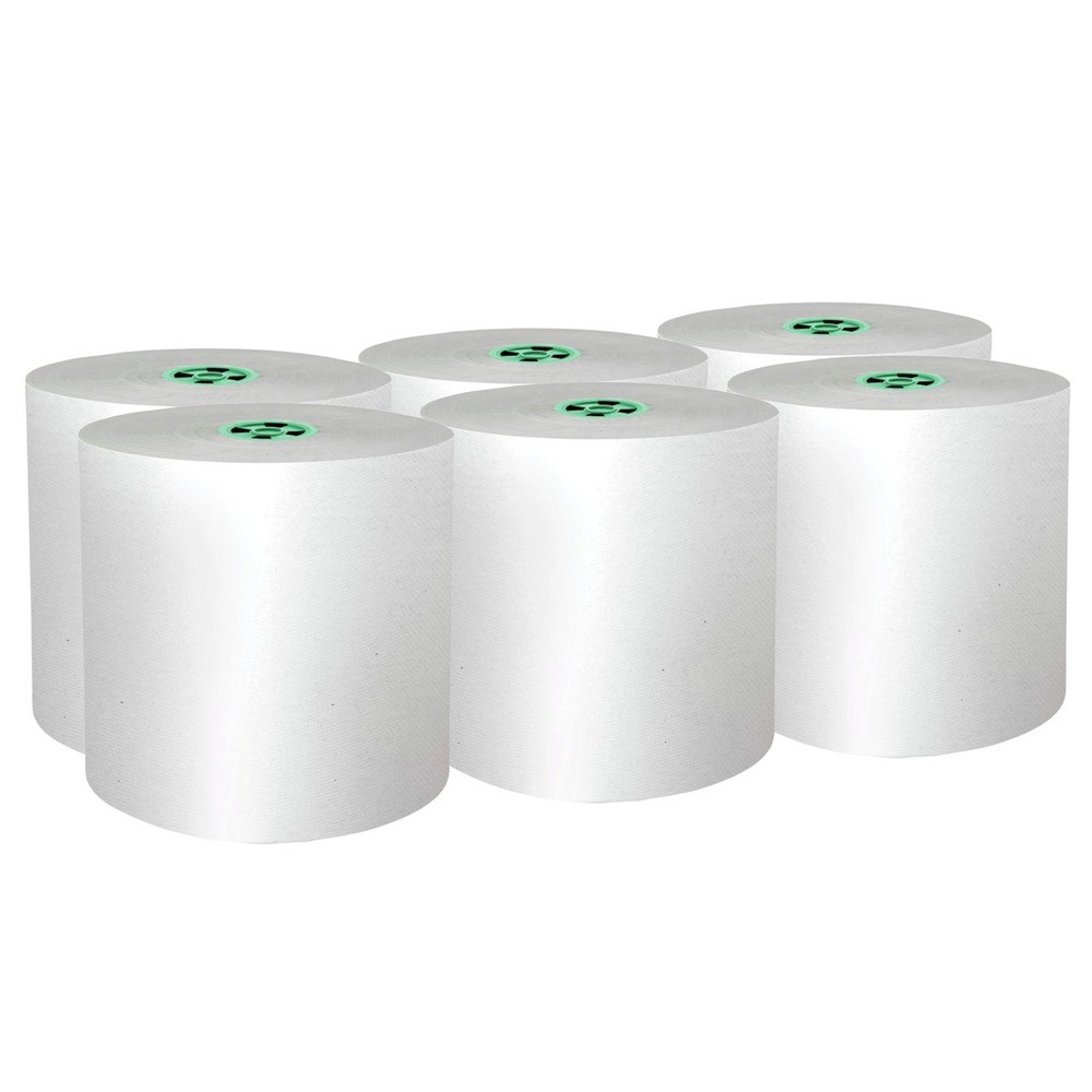 Scott 43961 7.5″ x 900′ 1-Ply Paper Towel Rolls – Green Core/White (6/CT) New