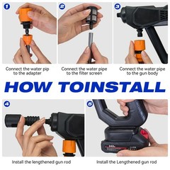 Cordless Electric Pressure Washer for Yard and Outdoor Cleaning