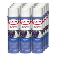 Claire 191 10 oz Spray Aerosol Air Freshener/Deodorizer – Lavender (1/CT) New