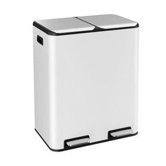 ComfyCorner 16 Gal (2 x 30 L) Dual Trash Can, Stainless Steel Kitchen Garbage…