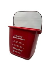 San Jamar KPP196RD Kleen-Pail Pro Red 6 Quart Sanitizing Pail