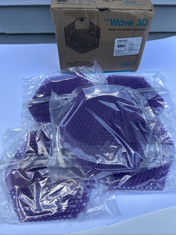(5) The Wave 3D Air Freshener & Urinal Deodorizer Purple Fresh Products