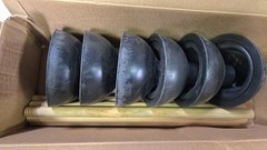 Case of 6- Impact 9200 Industrial Plunger 1185007A1 Black Rubber 20″ Wood Handle