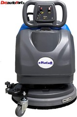 Emotor 15” Brush Foldable Walk Behind Hand Push Floor Scrubber Machine(blue)