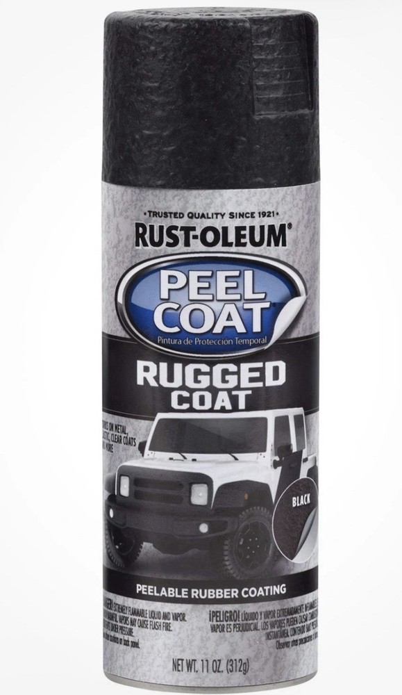 Rust-Oleum 311281 Automotive Peel Rugged Coat Spray, 11 oz, Black, 11 Ounce,