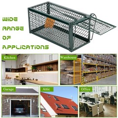 Qualirey 4 Pcs Humane Rat Trap Chipmunk Rodent 9.1 x 4.5 x Inches, Green