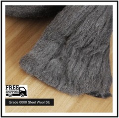 Grade 0000 Steel Wool 5lb Fine Steel Wool Roll Steel Wool 0000 for Cleaning, Rem